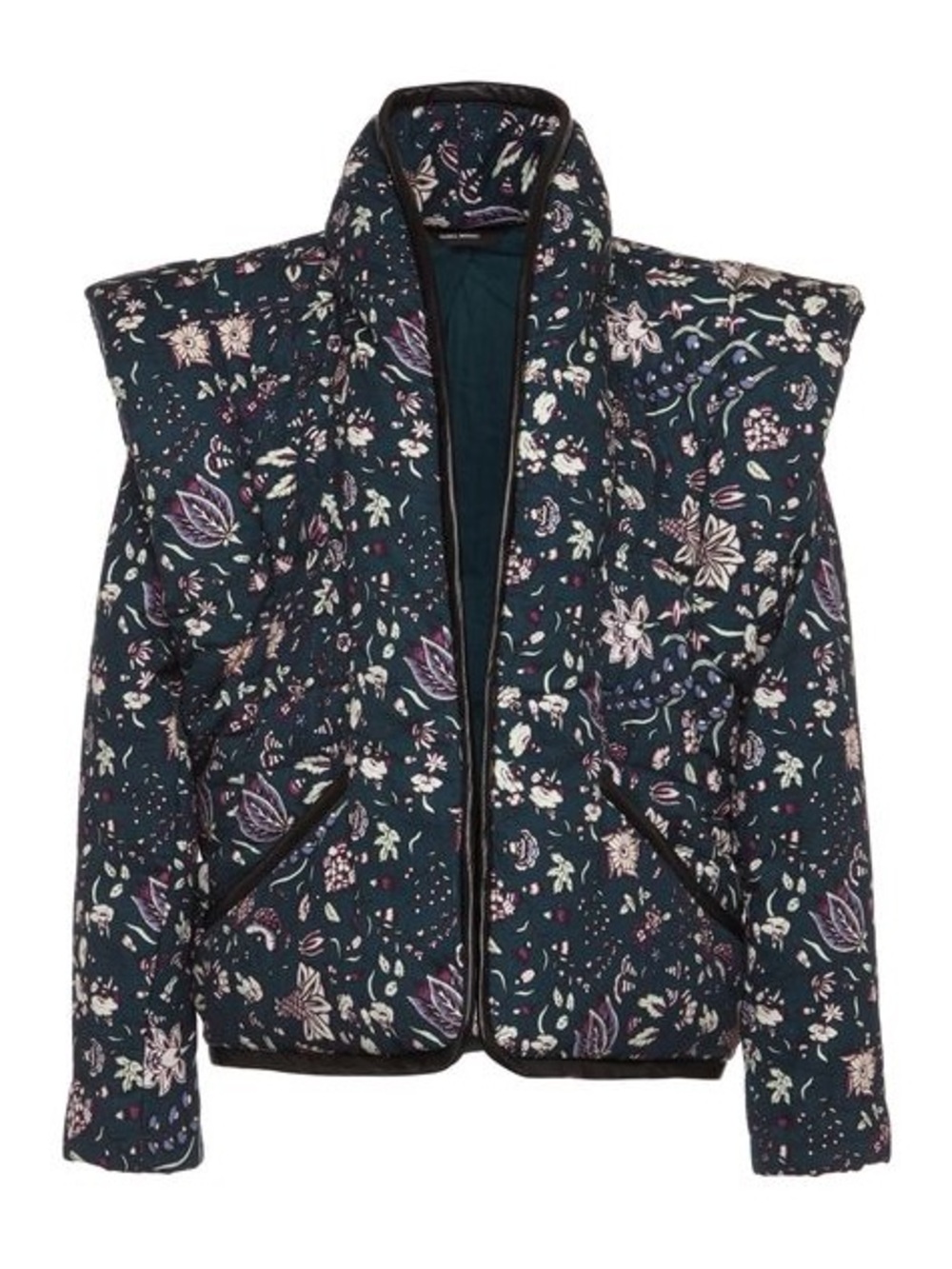 Isabel Marant Green Floral Quilted Jacket